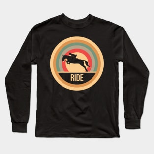 Retro Vintage Riding Gift For Riders Long Sleeve T-Shirt